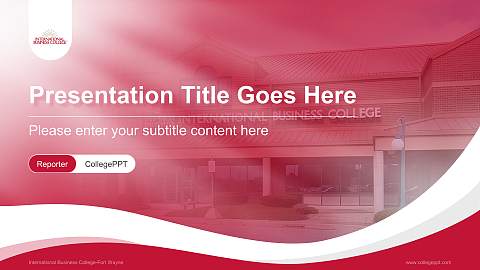 International Business College-Fort Wayne Lecture Sharing and Networking Event PPT Template
