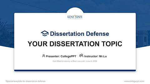 Kent State University at East Liverpool Graduation Thesis Defense PPT Template