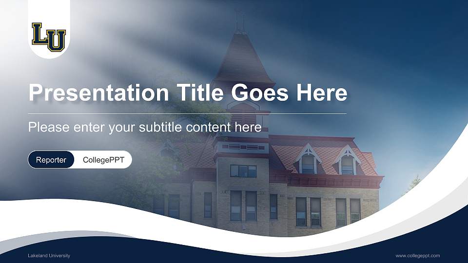 Lakeland University Lecture Sharing and Networking Event PPT Template16:9 ratio PPT effect preview image