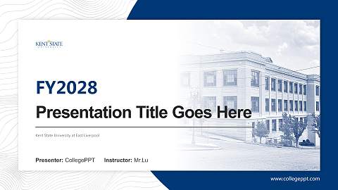 Kent State University at East Liverpool Academic Presentation/Research Findings Report PPT Template