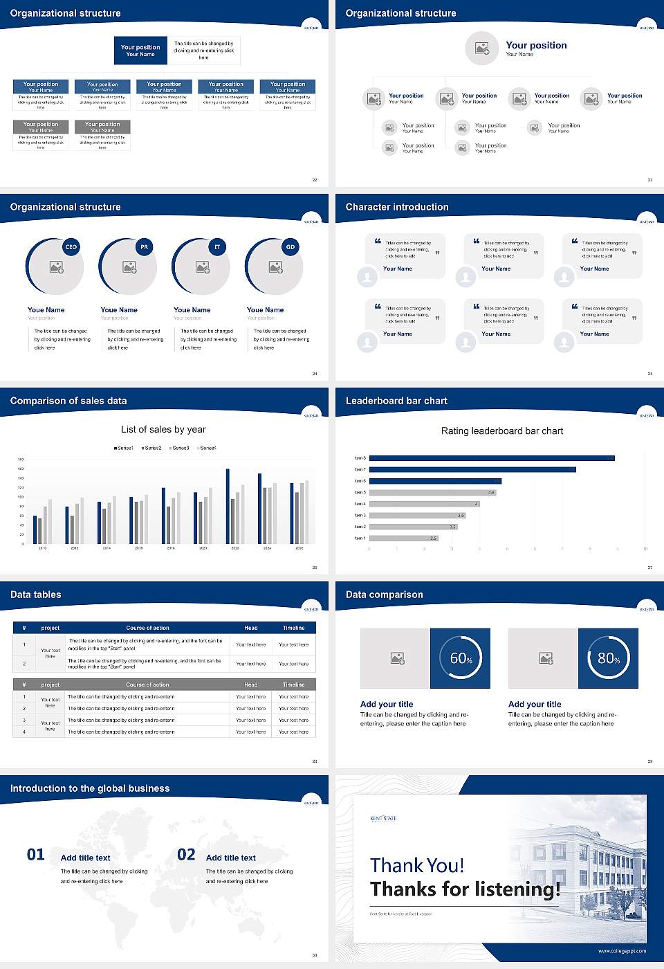 Kent State University at East Liverpool Academic Presentation/Research Findings Report PPT Template16:9 ratio PPT effect preview image4