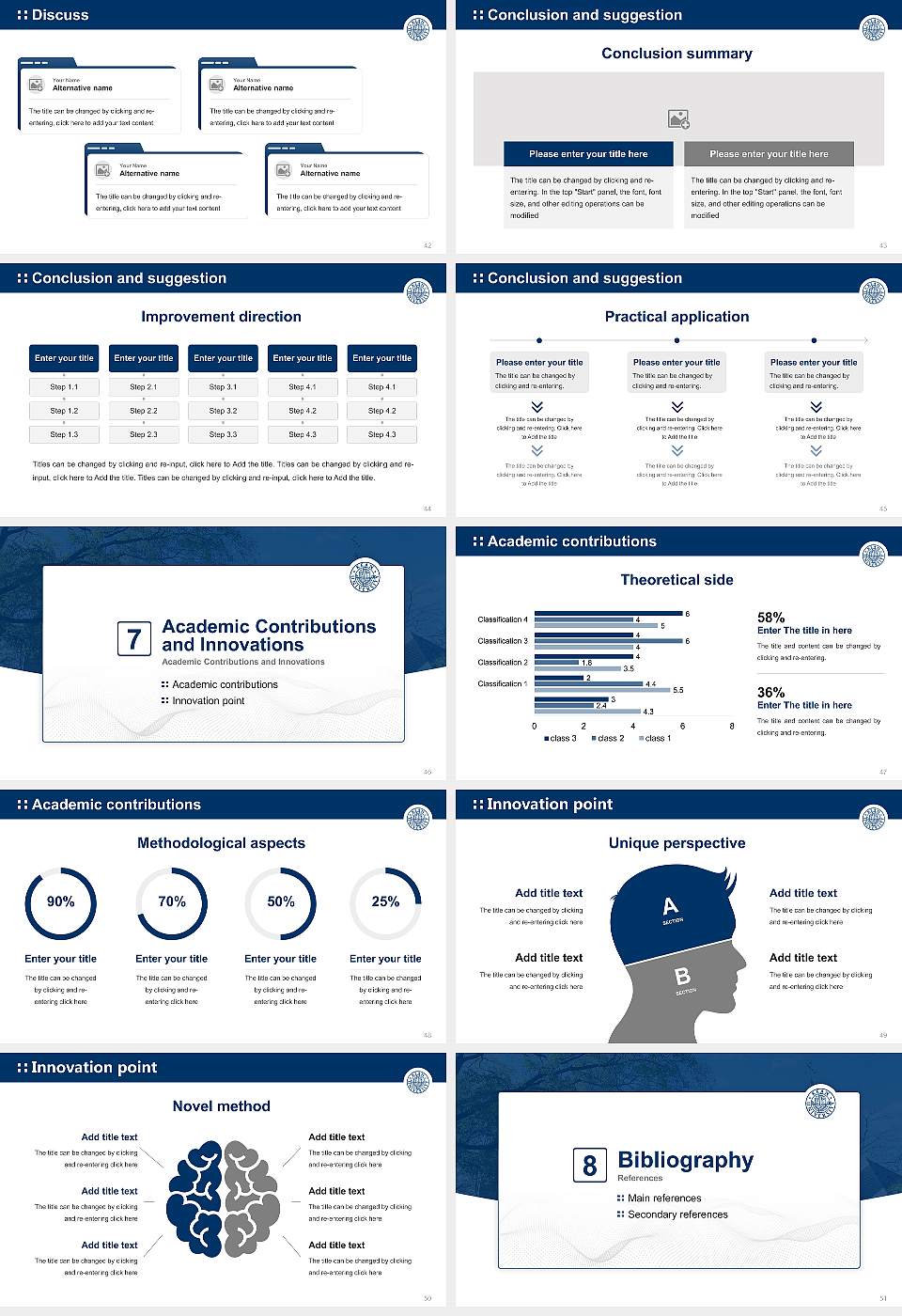 Kean University Graduation Thesis Defense PPT Template16:9 ratio PPT effect preview image6