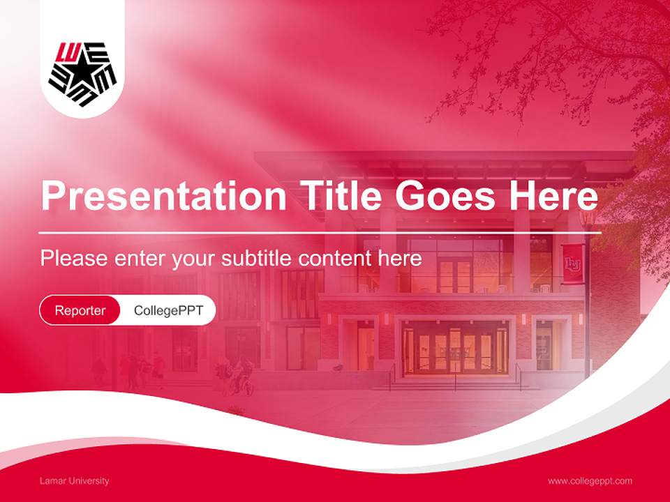 Lamar University Lecture Sharing and Networking Event PPT Template4:3 ratio PPT effect preview image4