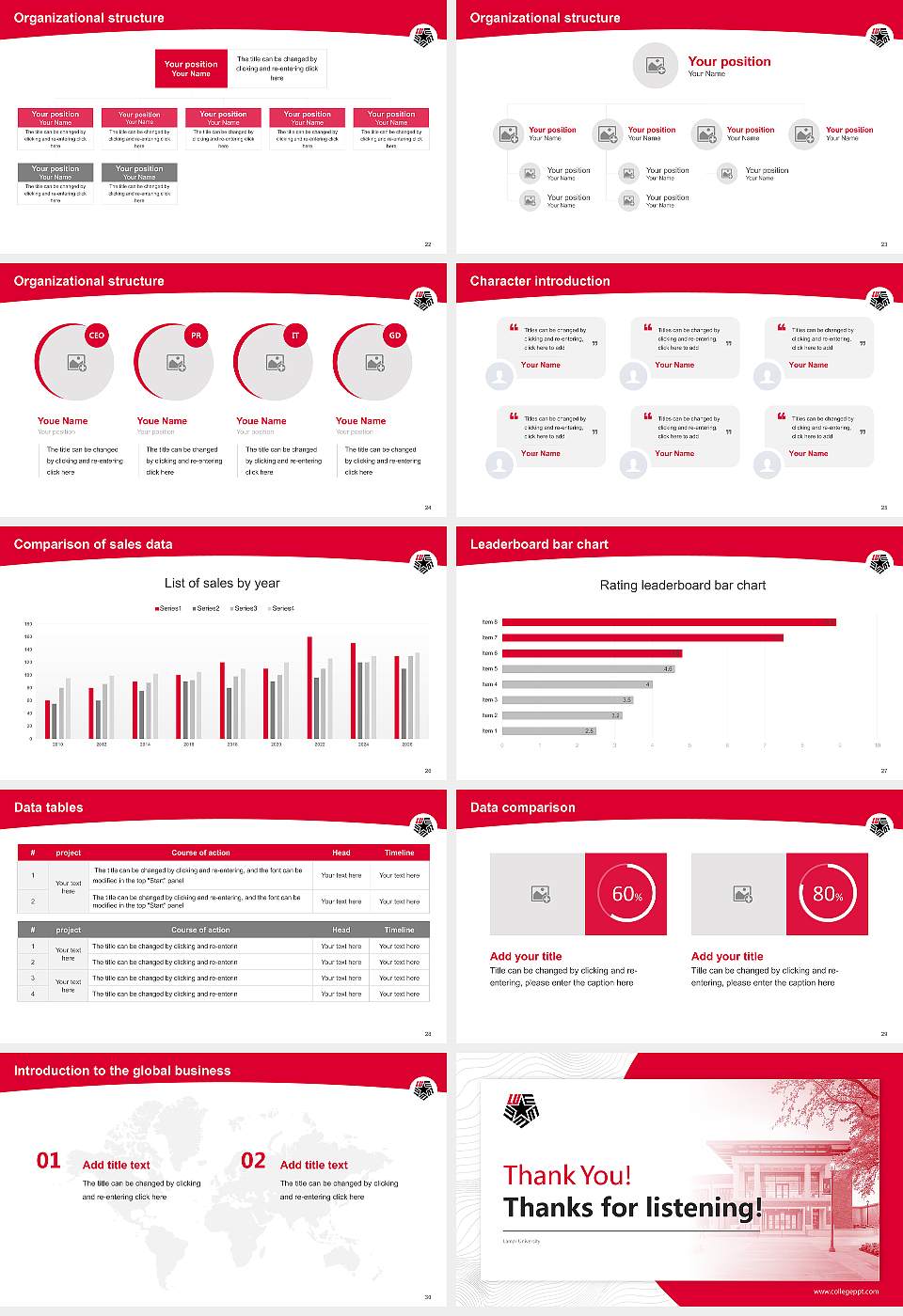 Lamar University Academic Presentation/Research Findings Report PPT Template16:9 ratio PPT effect preview image4