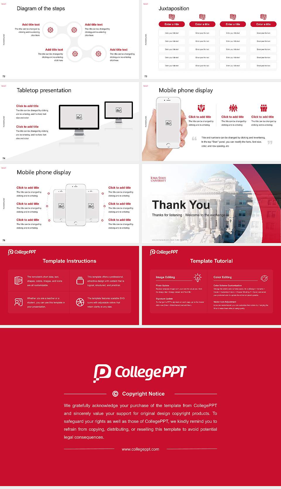 Iowa State University Competition/Entrepreneurship Contest PPT Template16:9 ratio PPT effect preview image9