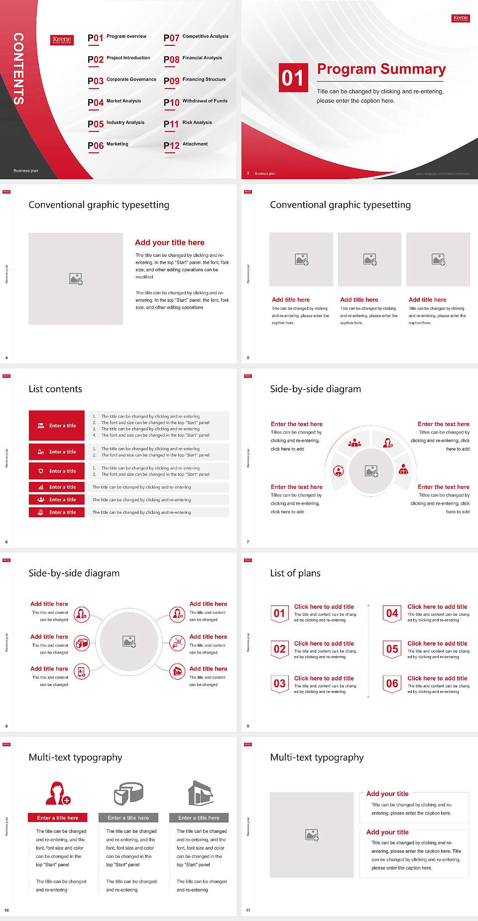 Keene State College Competition/Entrepreneurship Contest PPT Template4:3 ratio PPT effect preview image2