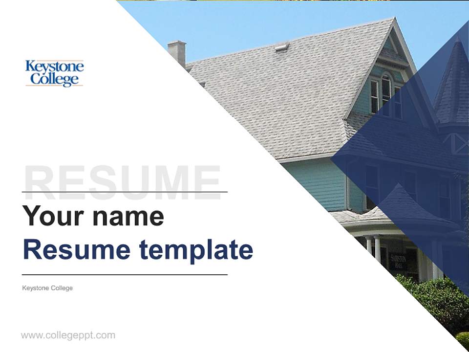 Keystone College Resume PPT Template4:3 ratio PPT effect preview image5