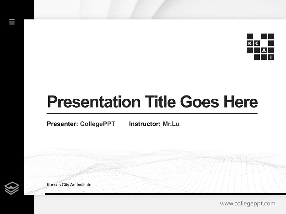 Kansas City Art Institute Thesis Proposal/Graduation Defense PPT Template4:3 ratio PPT effect preview image5