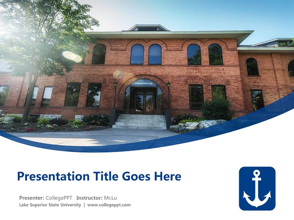 Lake Superior State University Course/Courseware Creation PPT Template4:3 ratio PPT effect preview image5