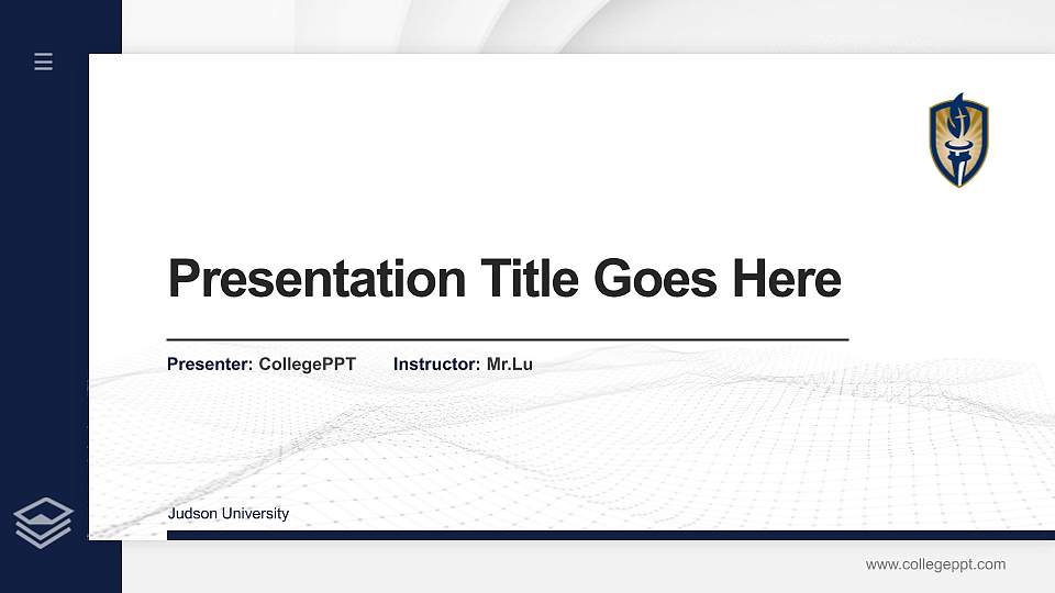 Judson University Thesis Proposal/Graduation Defense PPT Template16:9 ratio PPT effect preview image