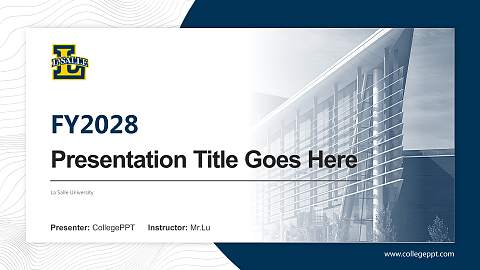 La Salle University Academic Presentation/Research Findings Report PPT Template