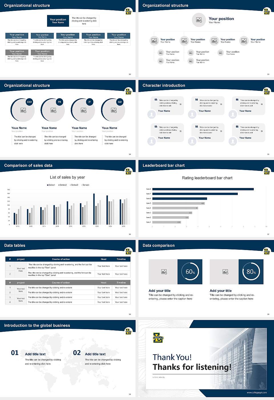 La Salle University Academic Presentation/Research Findings Report PPT Template16:9 ratio PPT effect preview image4