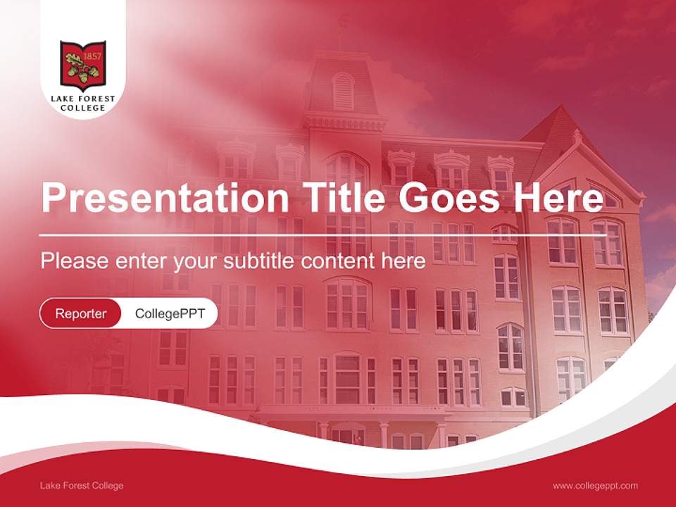 Lake Forest College Lecture Sharing and Networking Event PPT Template4:3 ratio PPT effect preview image4