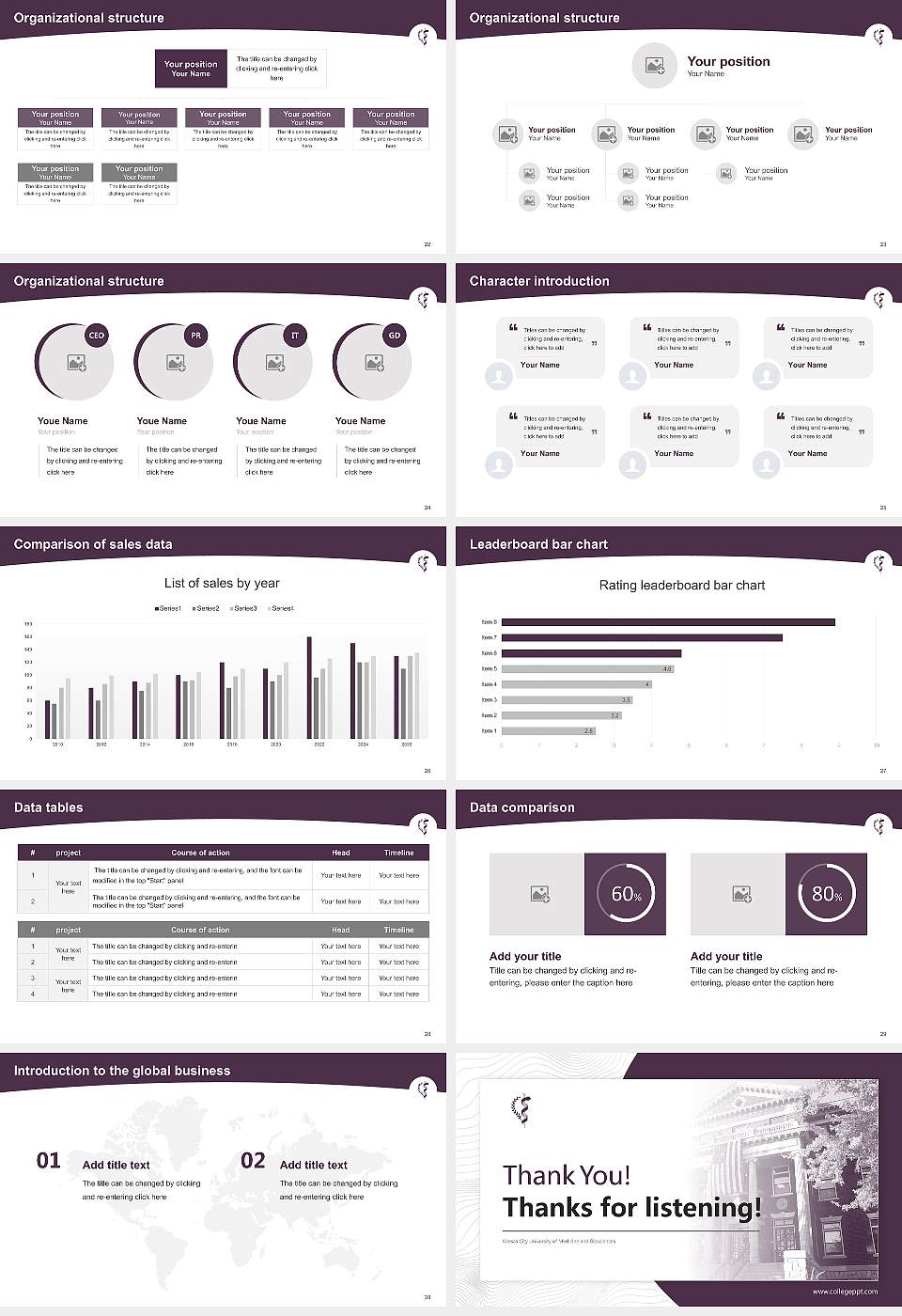 Kansas City University of Medicine and Biosciences Academic Presentation/Research Findings Report PPT Template16:9 ratio PPT effect preview image4