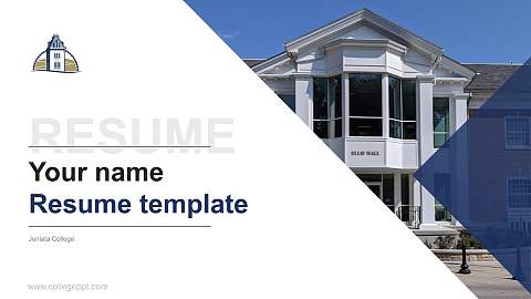 Juniata College Resume PPT Template