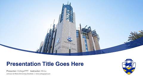Johnson & Wales University-Charlotte Course/Courseware Creation PPT Template