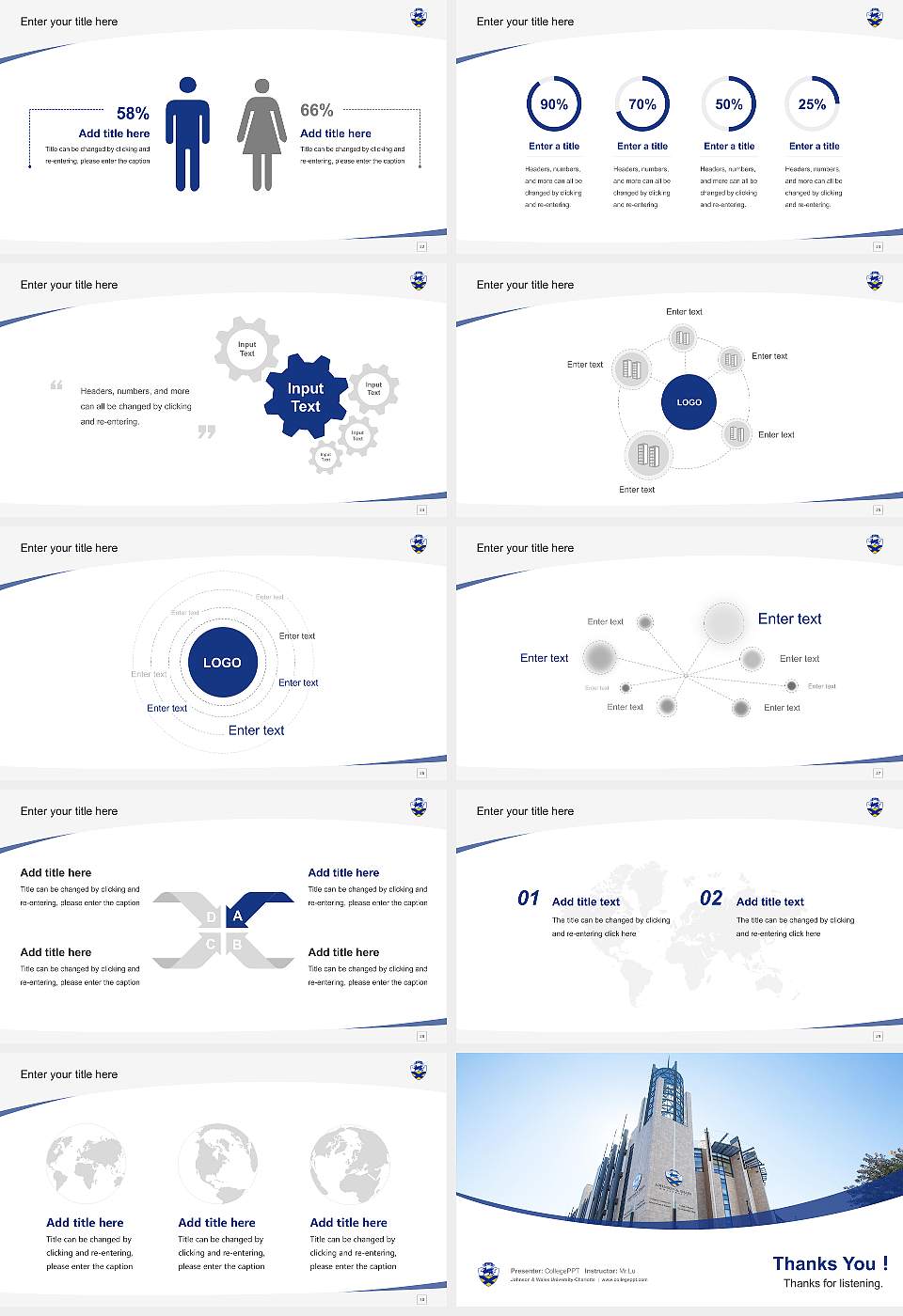 Johnson & Wales University-Charlotte Course/Courseware Creation PPT Template16:9 ratio PPT effect preview image4
