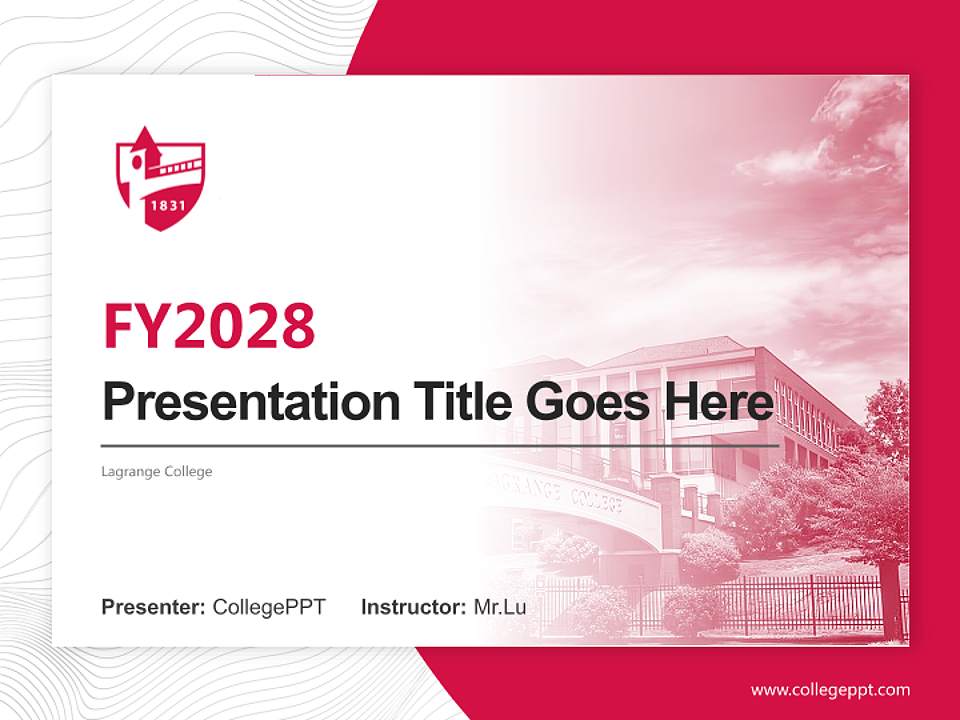 Lagrange College Academic Presentation/Research Findings Report PPT Template4:3 ratio PPT effect preview image5