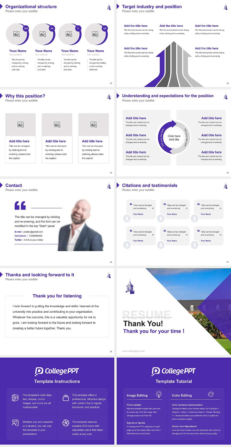 Kentucky Wesleyan College Resume PPT Template4:3 ratio PPT effect preview image4