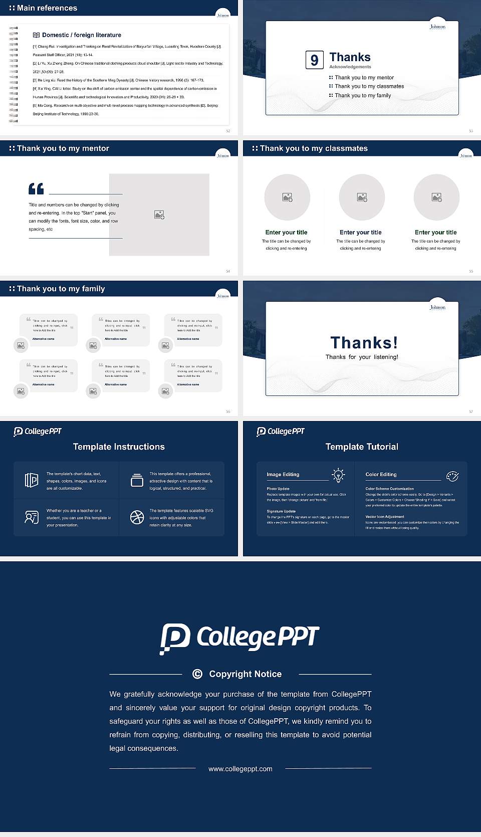 Johnson University Florida Graduation Thesis Defense PPT Template16:9 ratio PPT effect preview image7