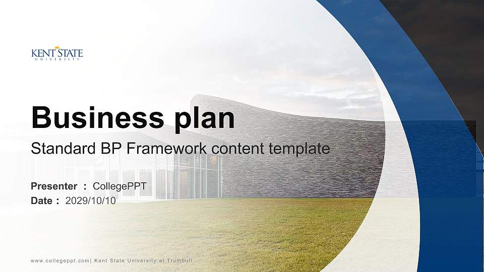 Kent State University at Trumbull Competition/Entrepreneurship Contest PPT Template16:9 ratio PPT effect preview image
