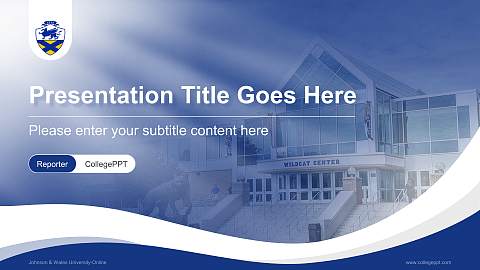 Johnson & Wales University-Online Lecture Sharing and Networking Event PPT Template