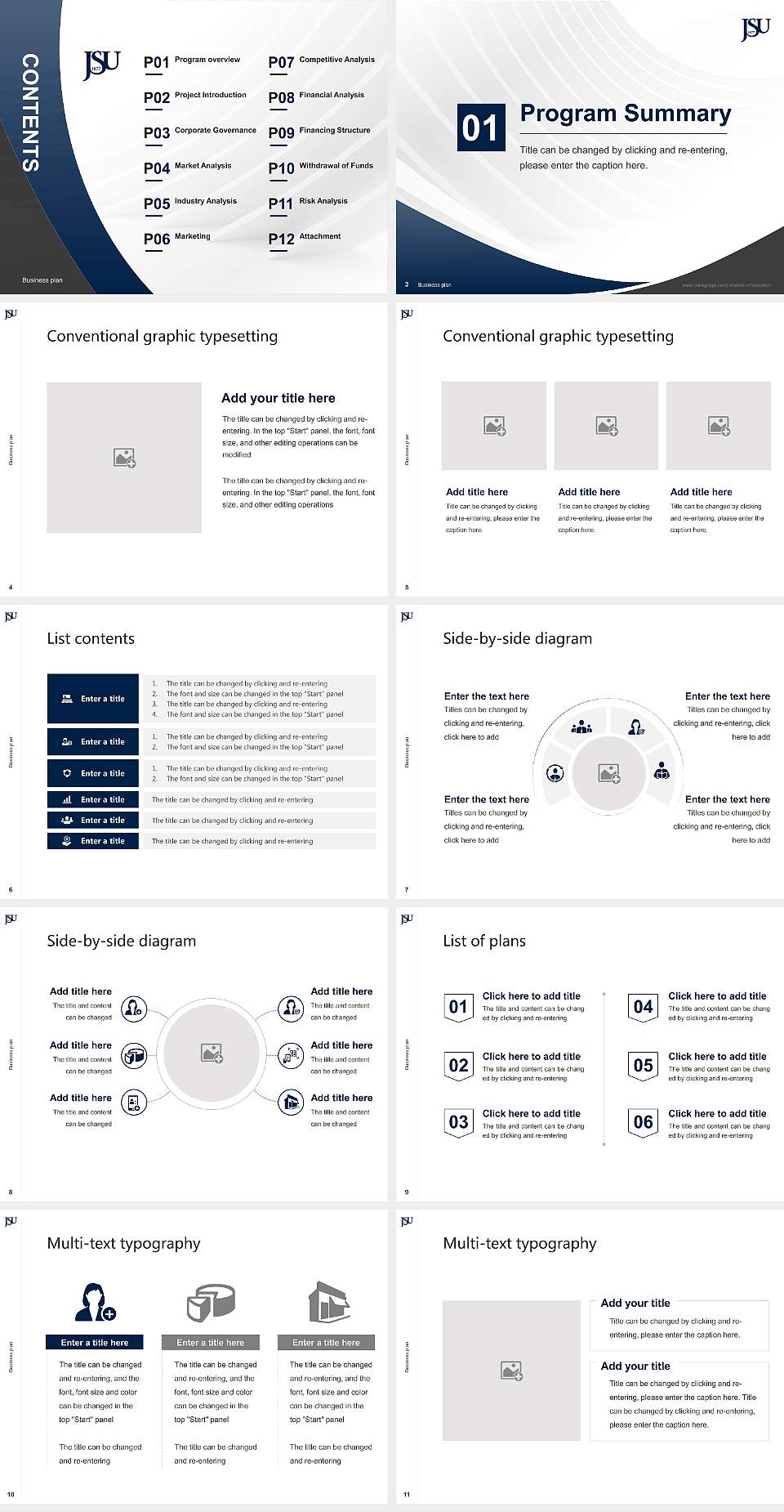 Jackson State University Competition/Entrepreneurship Contest PPT Template4:3 ratio PPT effect preview image2