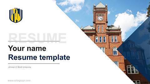 Johnson C Smith University Resume PPT Template