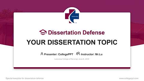 Lakeview College of Nursing Graduation Thesis Defense PPT Template