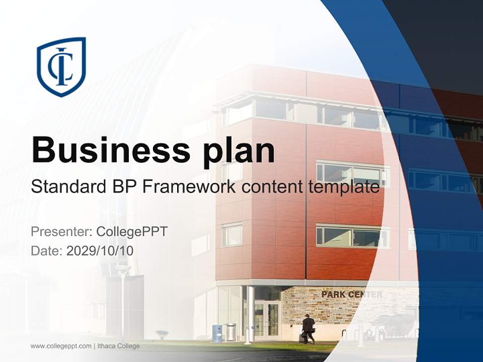 Ithaca College Competition/Entrepreneurship Contest PPT Template4:3 ratio PPT effect preview image9