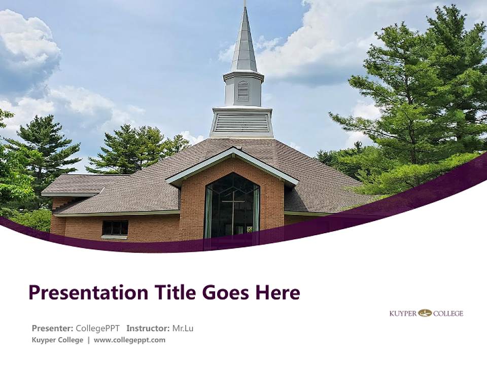 Kuyper College Course/Courseware Creation PPT Template4:3 ratio PPT effect preview image5