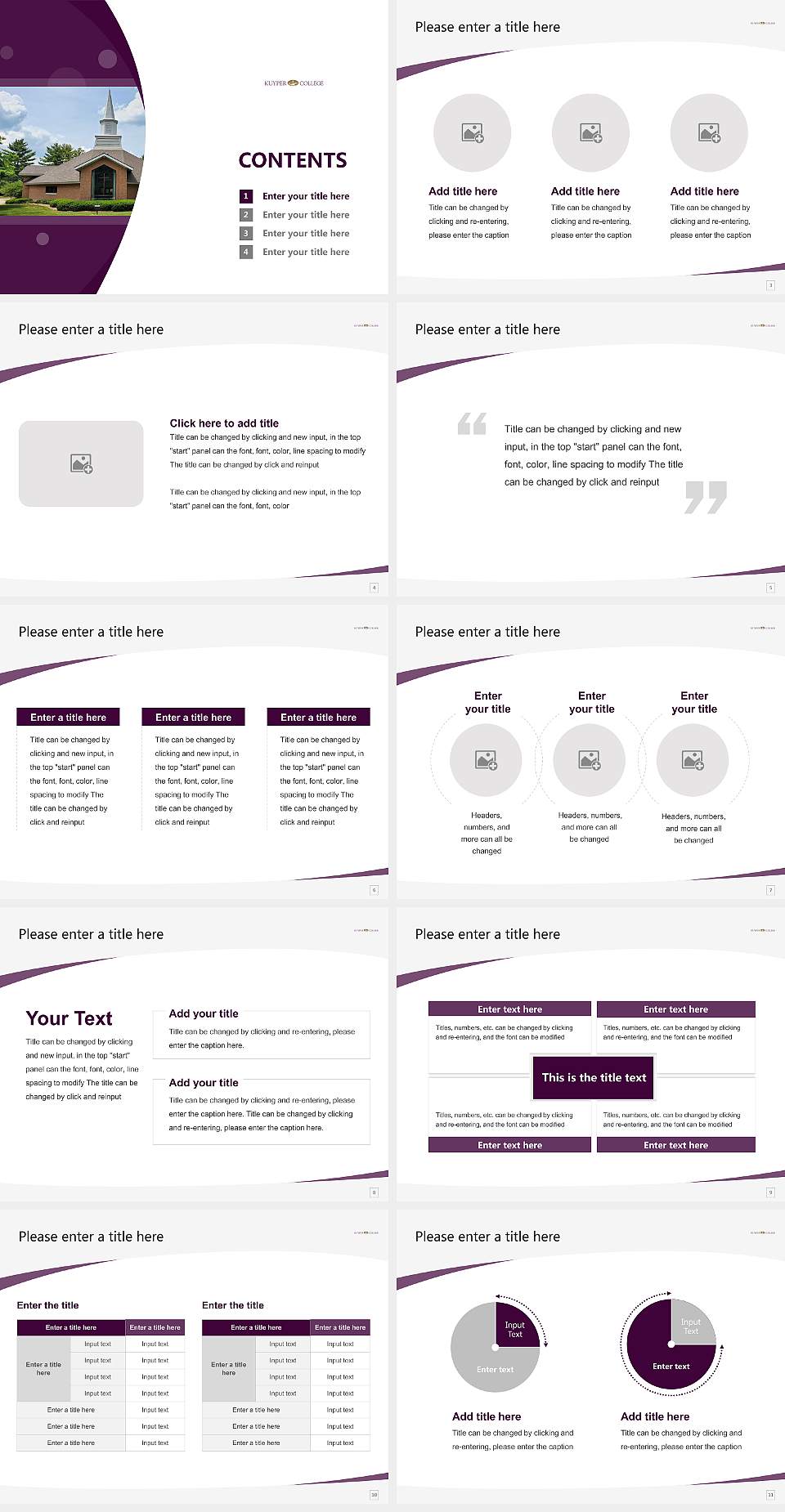Kuyper College Course/Courseware Creation PPT Template4:3 ratio PPT effect preview image2