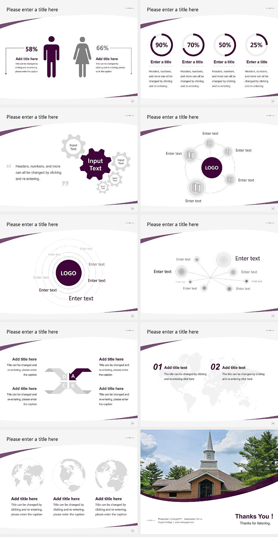 Kuyper College Course/Courseware Creation PPT Template4:3 ratio PPT effect preview image4
