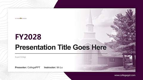 Kuyper College Academic Presentation/Research Findings Report PPT Template