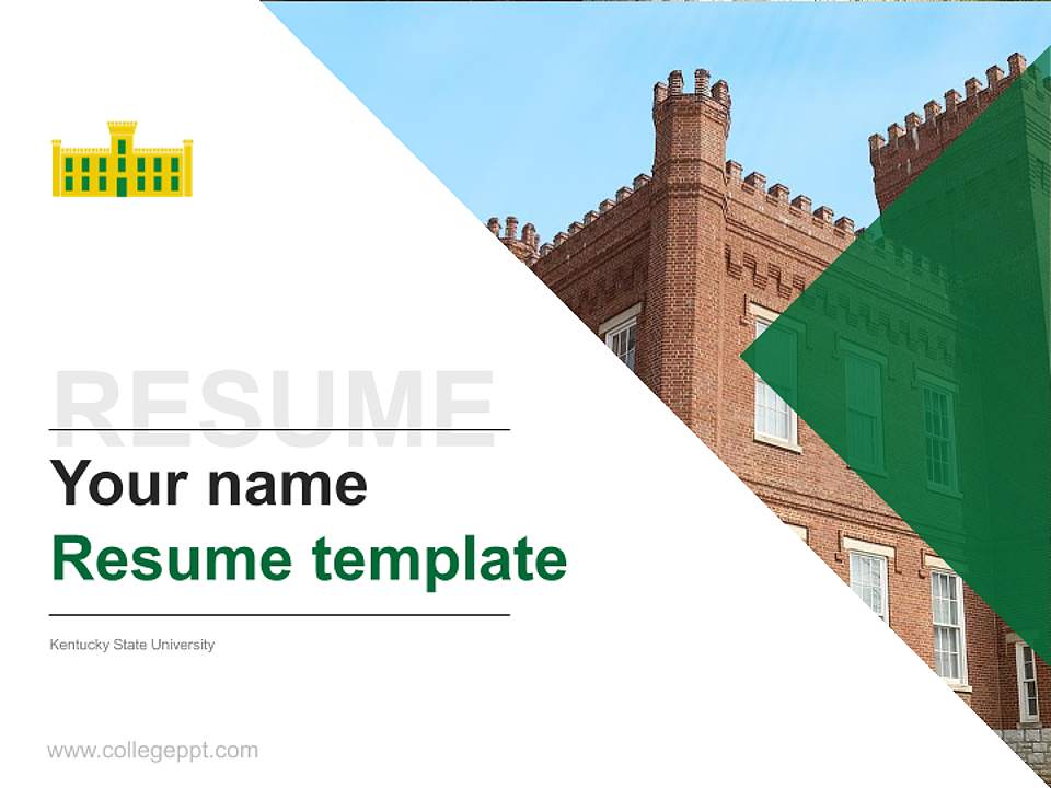 Kentucky State University Resume PPT Template4:3 ratio PPT effect preview image5