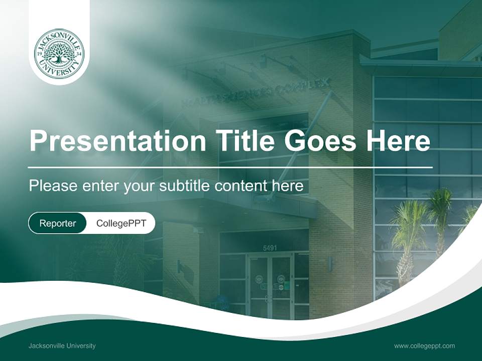 Jacksonville University Lecture Sharing and Networking Event PPT Template4:3 ratio PPT effect preview image4