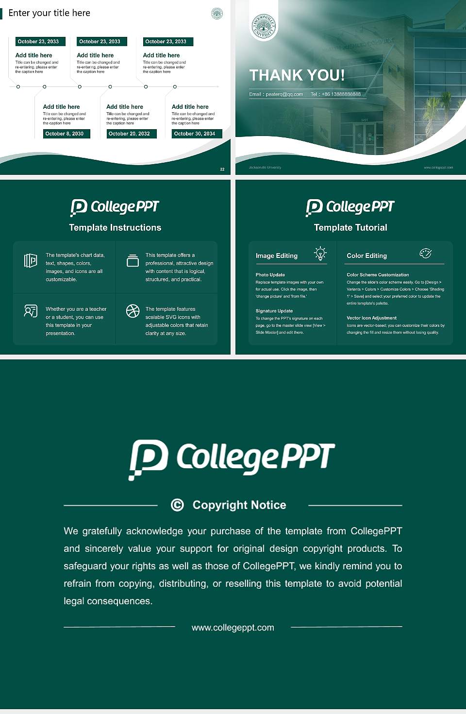 Jacksonville University Lecture Sharing and Networking Event PPT Template4:3 ratio PPT effect preview image4