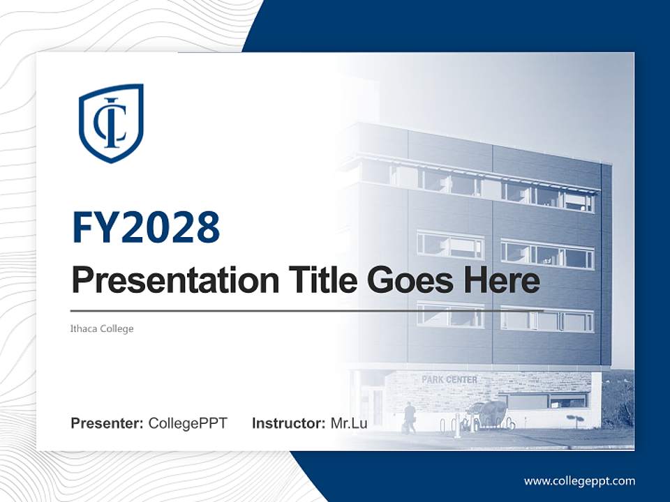 Ithaca College Academic Presentation/Research Findings Report PPT Template4:3 ratio PPT effect preview image5