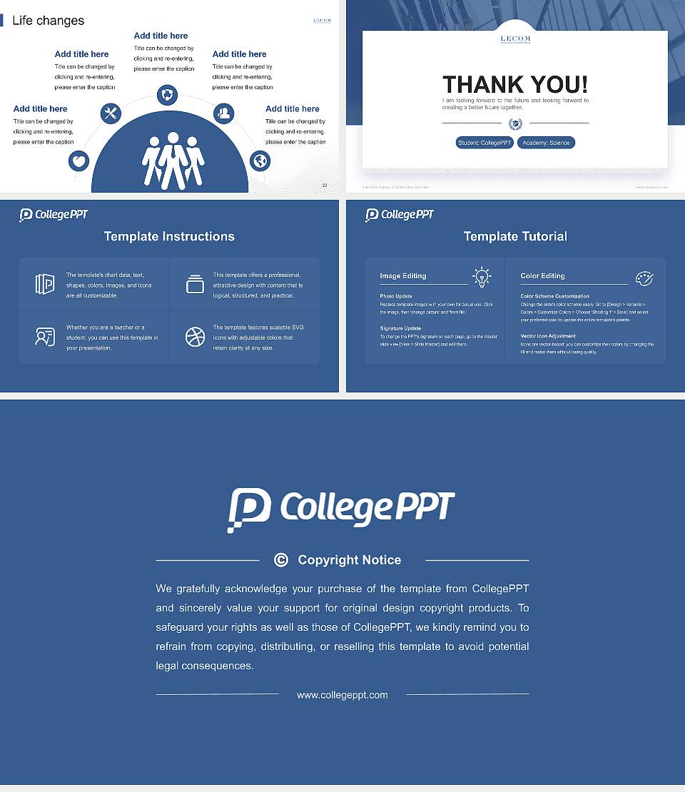 Lake Erie College of Osteopathic Medicine National Scholarship Defense PPT Template16:9 ratio PPT effect preview image4