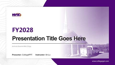 Kentucky Mountain Bible College Academic Presentation/Research Findings Report PPT Template