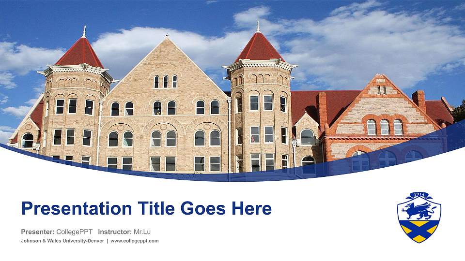 Johnson & Wales University-Denver Course/Courseware Creation PPT Template16:9 ratio PPT effect preview image