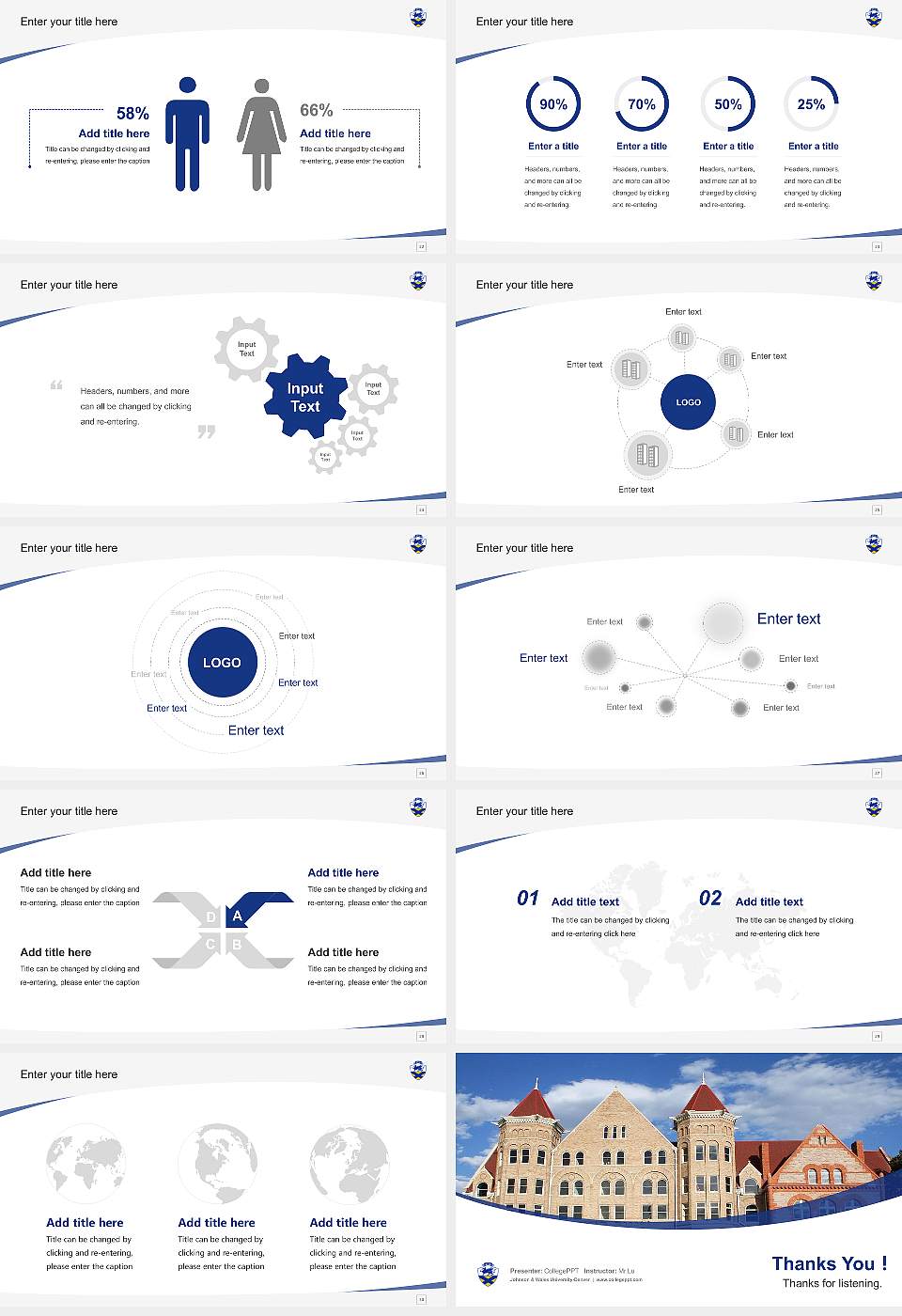 Johnson & Wales University-Denver Course/Courseware Creation PPT Template16:9 ratio PPT effect preview image4