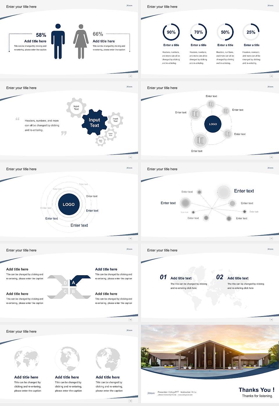 Johnson University Florida Course/Courseware Creation PPT Template16:9 ratio PPT effect preview image4