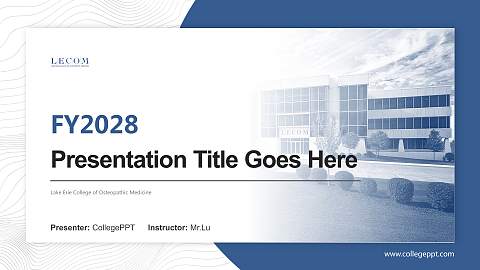 Lake Erie College of Osteopathic Medicine Academic Presentation/Research Findings Report PPT Template