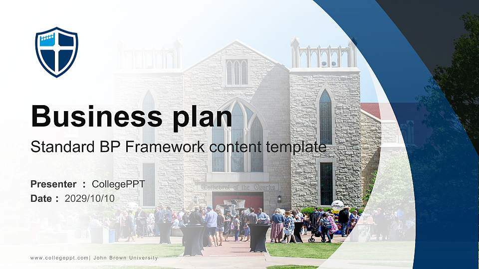 John Brown University Competition/Entrepreneurship Contest PPT Template16:9 ratio PPT effect preview image
