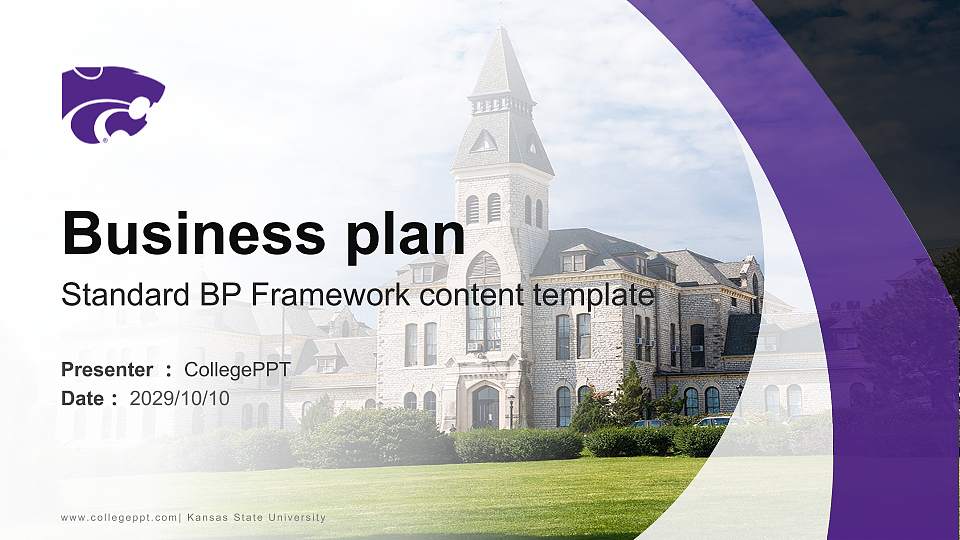 Kansas State University Competition/Entrepreneurship Contest PPT Template16:9 ratio PPT effect preview image