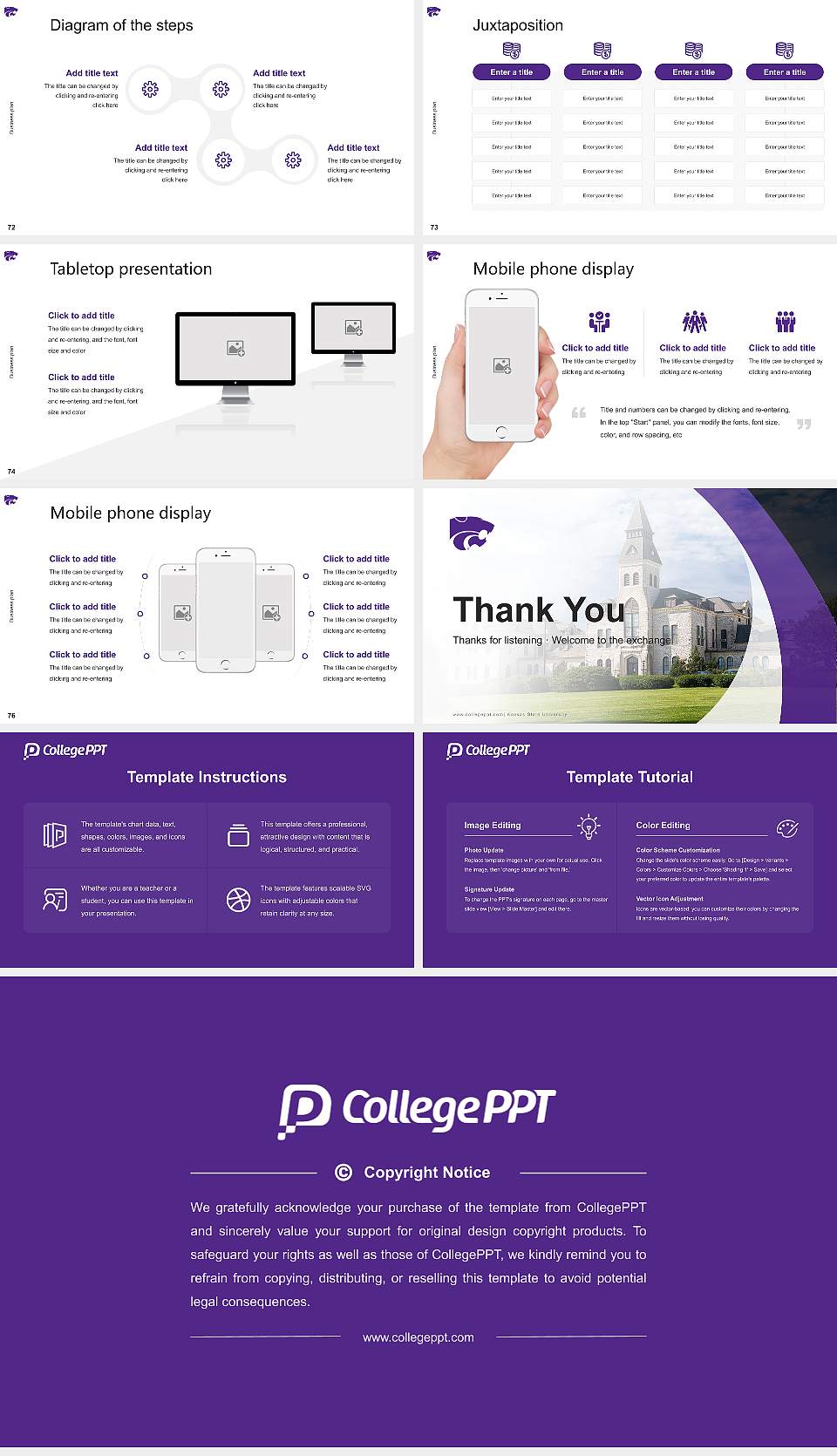 Kansas State University Competition/Entrepreneurship Contest PPT Template16:9 ratio PPT effect preview image9