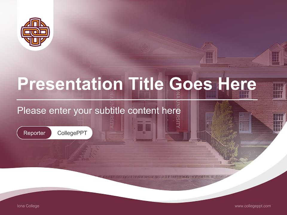 Iona College Lecture Sharing and Networking Event PPT Template4:3 ratio PPT effect preview image4