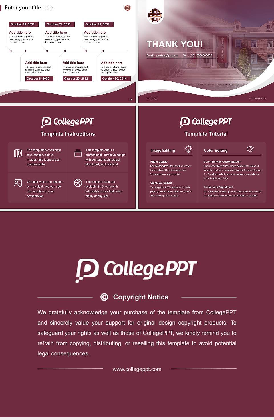 Iona College Lecture Sharing and Networking Event PPT Template4:3 ratio PPT effect preview image4