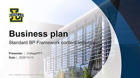 La Salle University Competition/Entrepreneurship Contest PPT Template